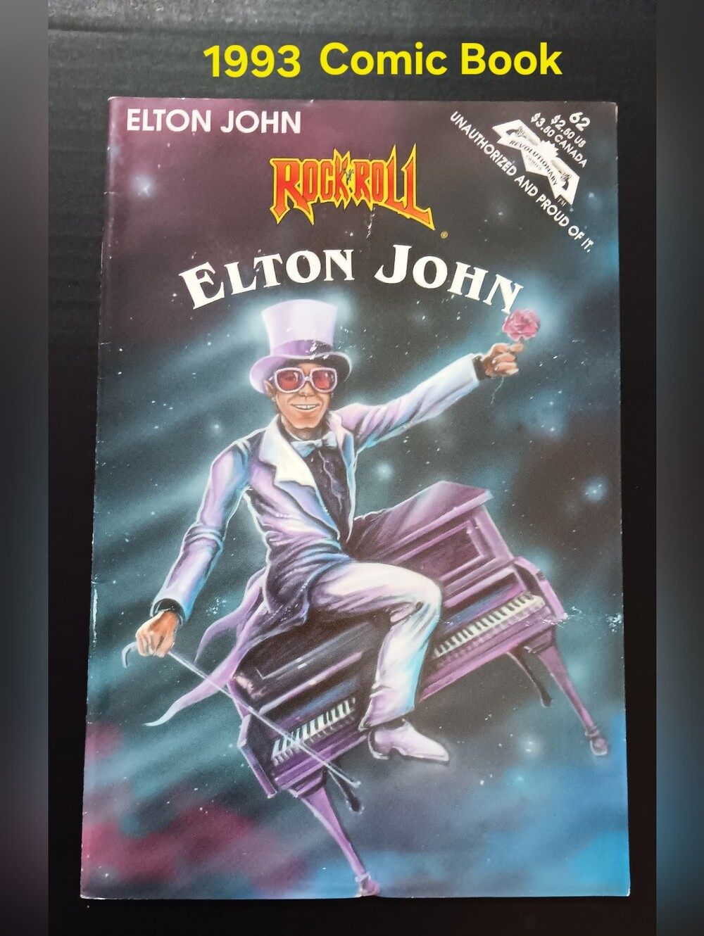 Vintage Comic Book Elton John Rock & Roll